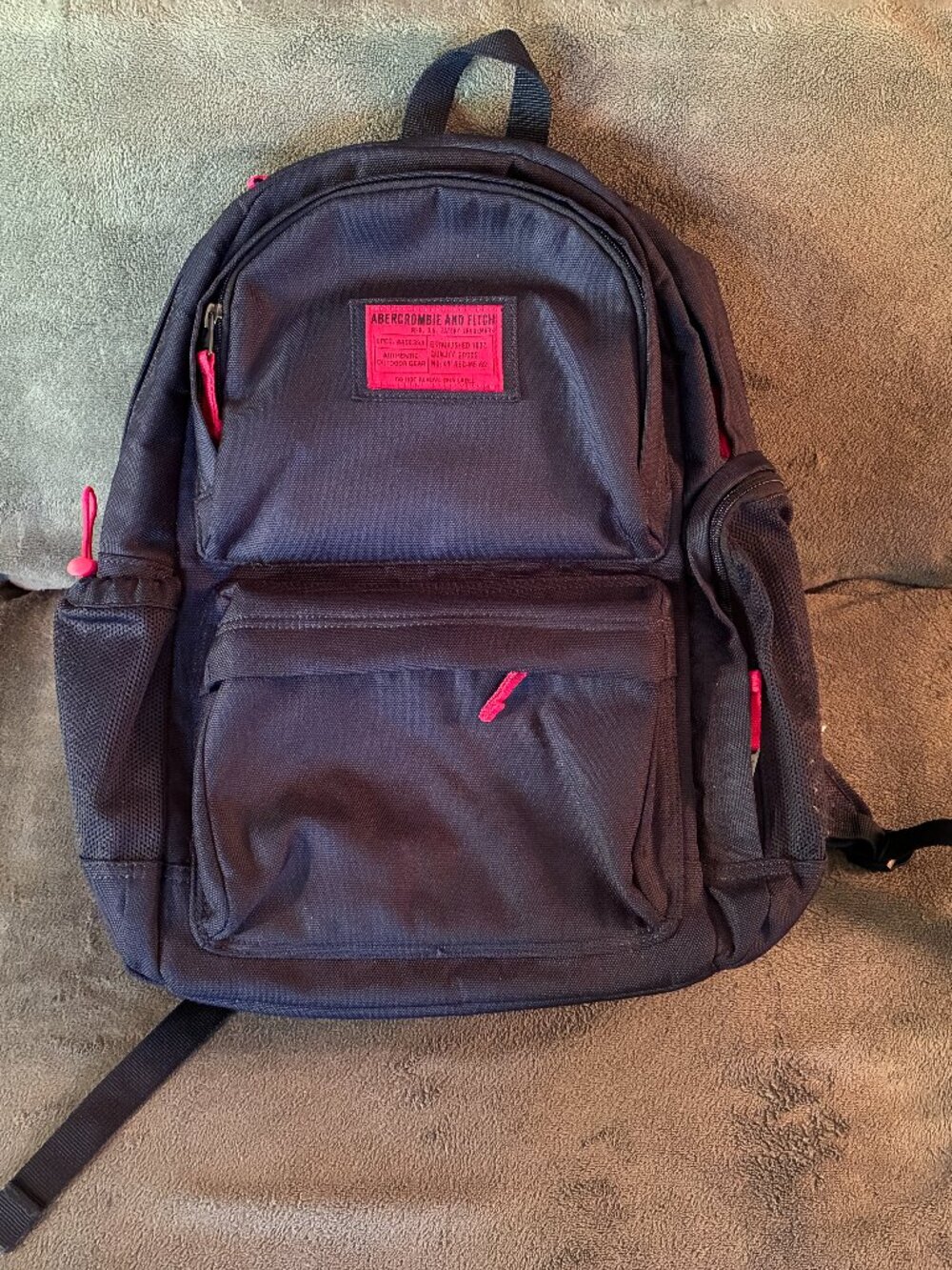 New Abercrombie & Fitch Navy Blue (Red Inside) BACKPACK